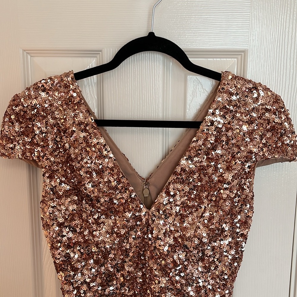 NWT Dress the Population Zoe Sequin Mini Dress - Picture 3 of 10